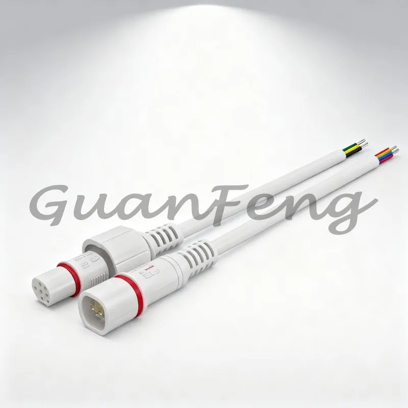 Waterproof Lighting T‑Connector R‑Clamp Screw Male Female Extension Cable Joint for Outdoor Light Connection