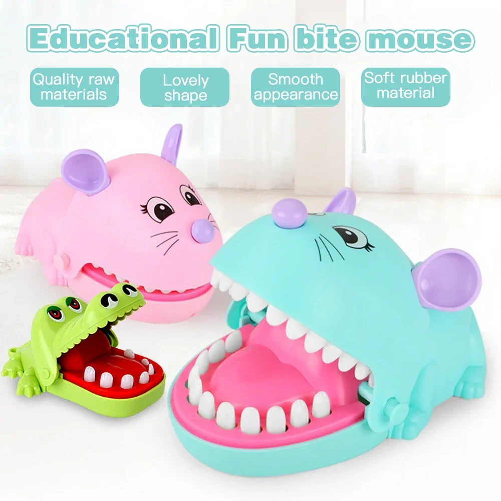 

Gag Toys Crocodile Teeth Finger Biting Game and Shark Mouse Biting Hand Funny Toys for Children and Adult Stress Relief Gags