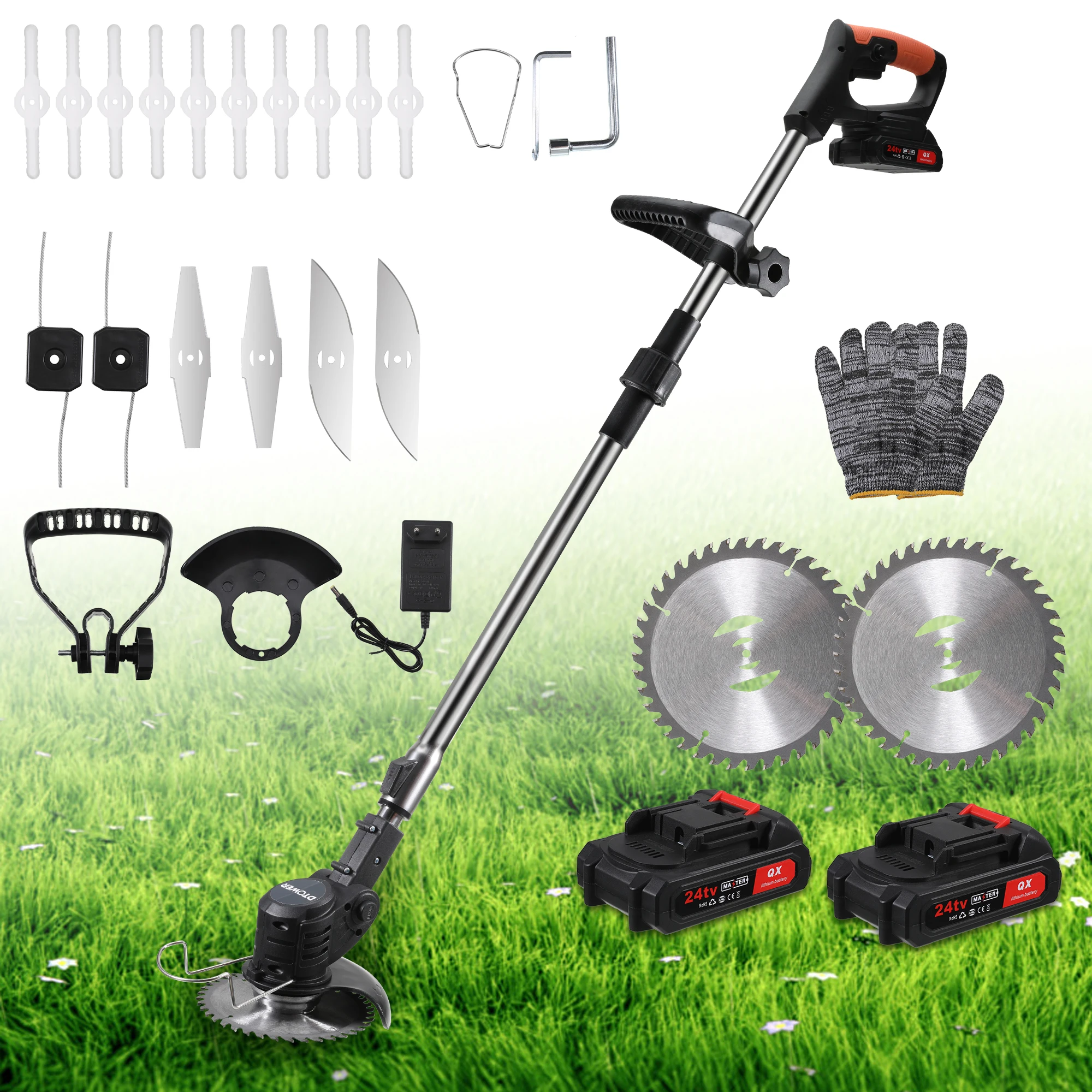 Foldable Grass Trimmer Durable Lithium Battery Weeder Easy To Portable Garden Weeding Machine