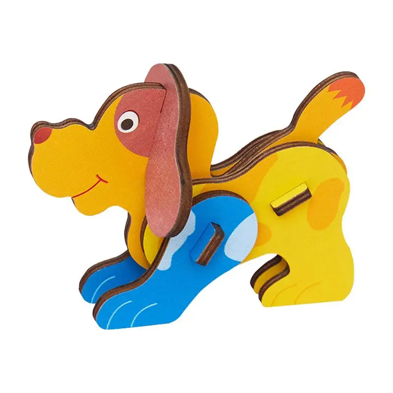 

Animal 3D Puzzle For Kids Educational Montessori Toys DIY Manual Assembly Three-dimensional Squirrel Penguin Dog Lion Model Toy