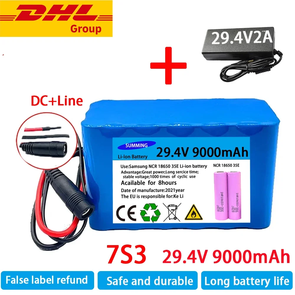 

Special offer 29.4V 9000mAh 7S3P Full Capacity 18650 Lithium Battery30000Mah Electric Bicycle Moped Electric Lithium Ion Battery