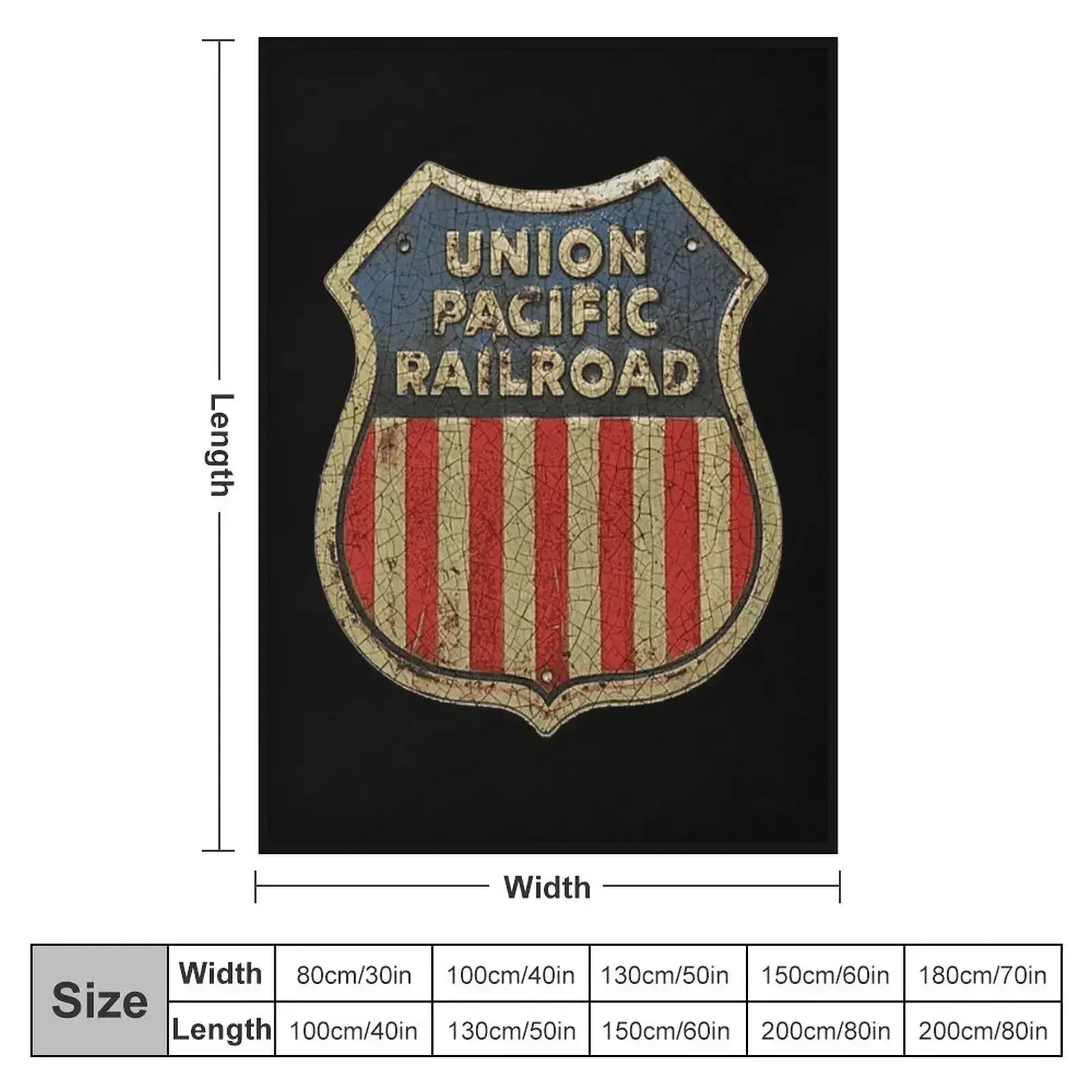 Union Pacific Railroad Throw Blanket couch cozy soft plush fuzzy picnic outdoor blanket