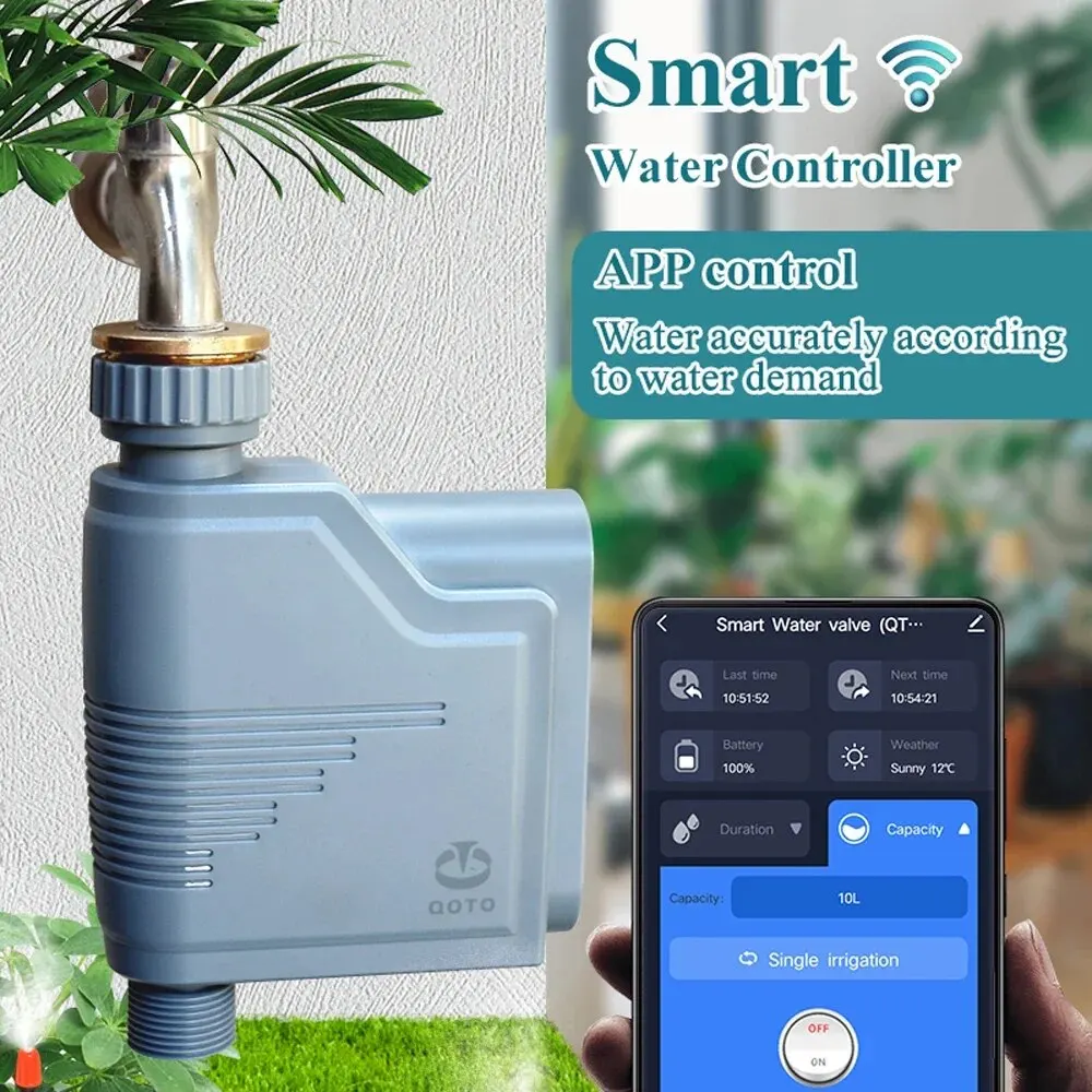 Tuya Smart Zigbee Watering Timer Smart Sprinkler Drip Irrigation System Built-in Water Flow Recorder Water Controller