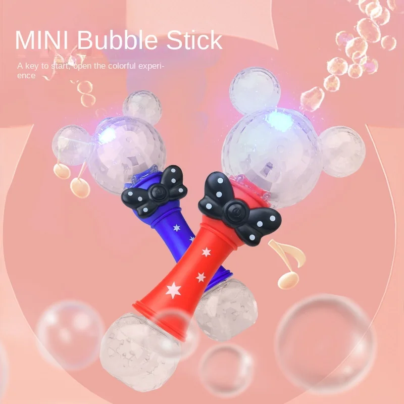 เครื่องทำฟองสบู่มินนี่ ของเล่นแบบชาร์จไฟได้ พร้อมไฟและเสียงเพลง สำหรับเด็กชายและเด็กหญิง