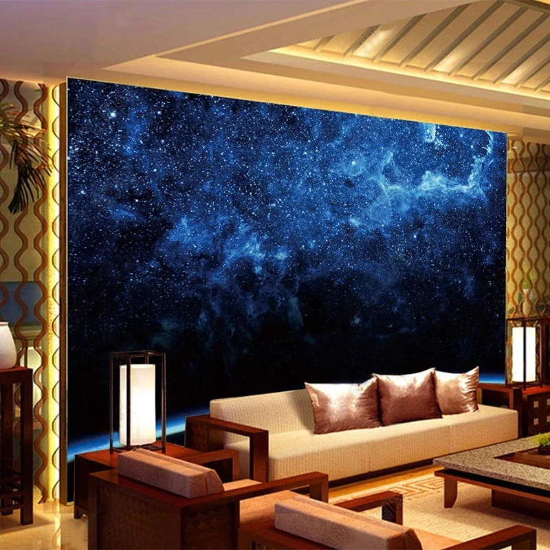 Custom Mural Wallpaper 3D Starry Sky Nature Landscape Wall Painting Living Room Kid's Bedroom Abstract Art Mural Papel De Parede