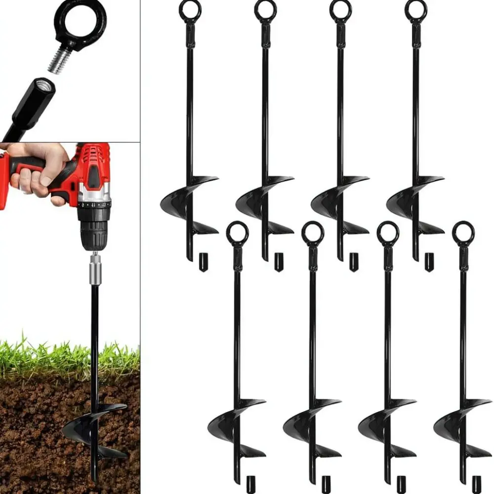 Metal Spiral Ground Anchor For Trampoline Camping Tent Canopy Shed Garden Fastening Portable Drill Installation Fasteners