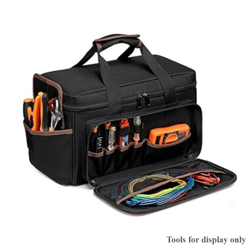 

Complete Tool Bag Portable Handheld Work Toolkit Professional Electrician Multifunctional Tools Bag Big Oxford Aslant Tool Kit