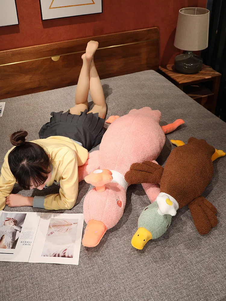 Warm Duck Plush Toy Simulation Bed Clamping Legs Long Large Comfortable And Skin Friendly Pillow Doll Girl Valentine's Day