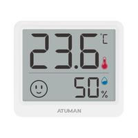Atuman DUKA THmini LCD Electronic Digital Temperature Humidity Meter Indoor Thermometer Hygrometer Weather Station Sensor