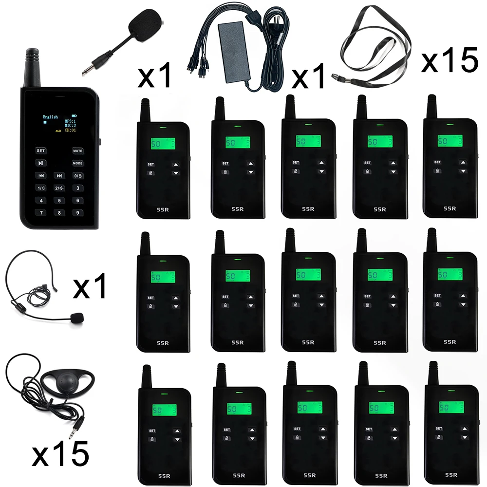 WirelessLinkx Wireless Audio Tour Guide System 14.5G Store and Transmit Pre-recorded Audios for Museum Tourism Visit