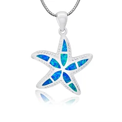 Lovely Miniature Patrick Star Pendant Necklace Opal Fine Jewelry for Women,Valentine Day Birthday Aniversary Gift for Girlfriend