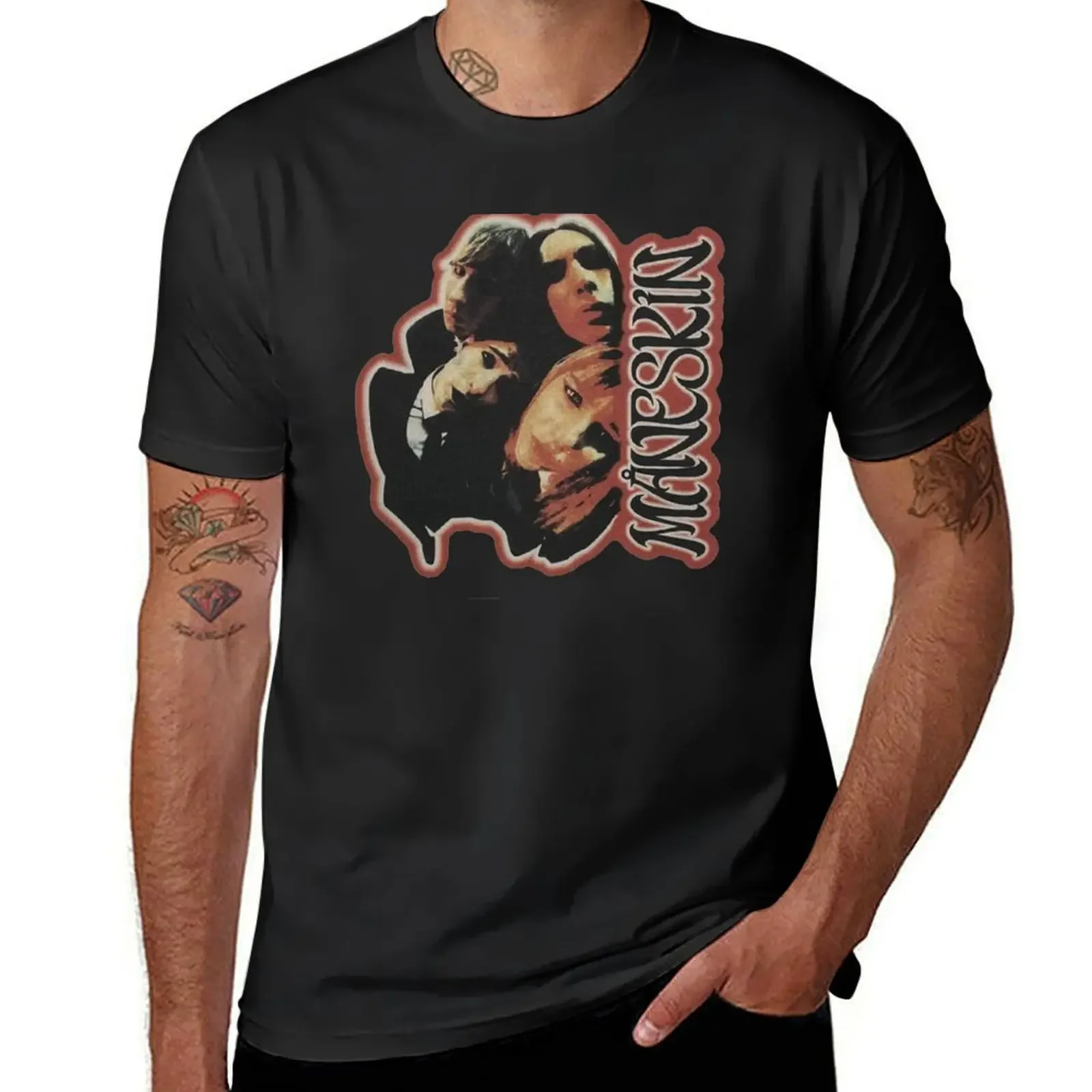 Maneskin T-Shirt oversized t shirt basketball graphic tees funny t shirts men