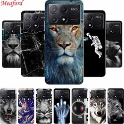 For Xiaomi Poco X6 Pro Phone Case Lion Wolf Tiger Clear Silicone Soft TPU Back Cover Case For Poco X6 Pro Case PocoX6 Pro K70e