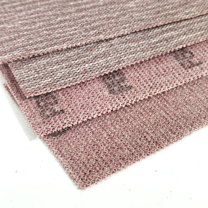 70*420mm  Mesh Abrasive Dust Free Sanding  80  100 120 180 240 320 Grit Polyamide Fabric Anti-Blocking Dry Grinding Sandpaper