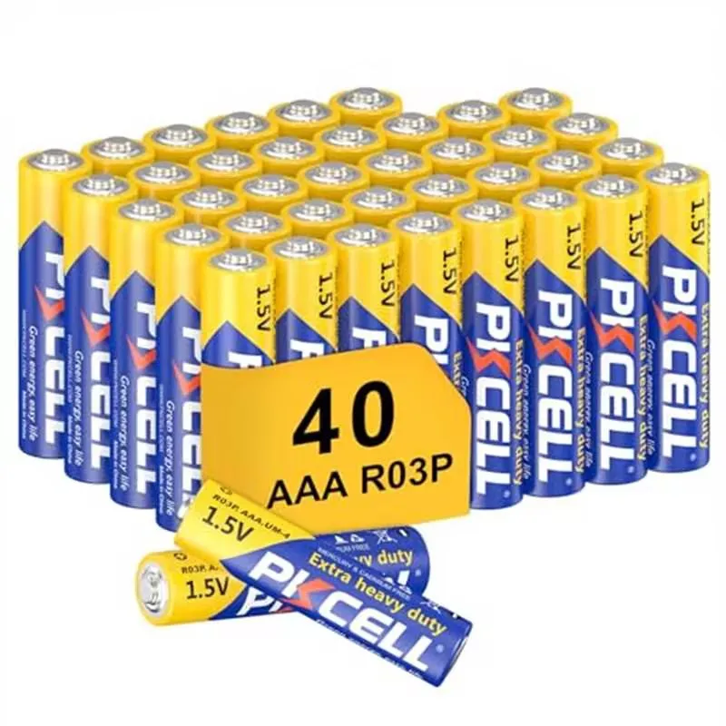 40Pack PKCELL AAA Batteries Ultra Long Lasting R03P 1.5 volt AAA Alkaline Battery For Toys Watches Electric calculator