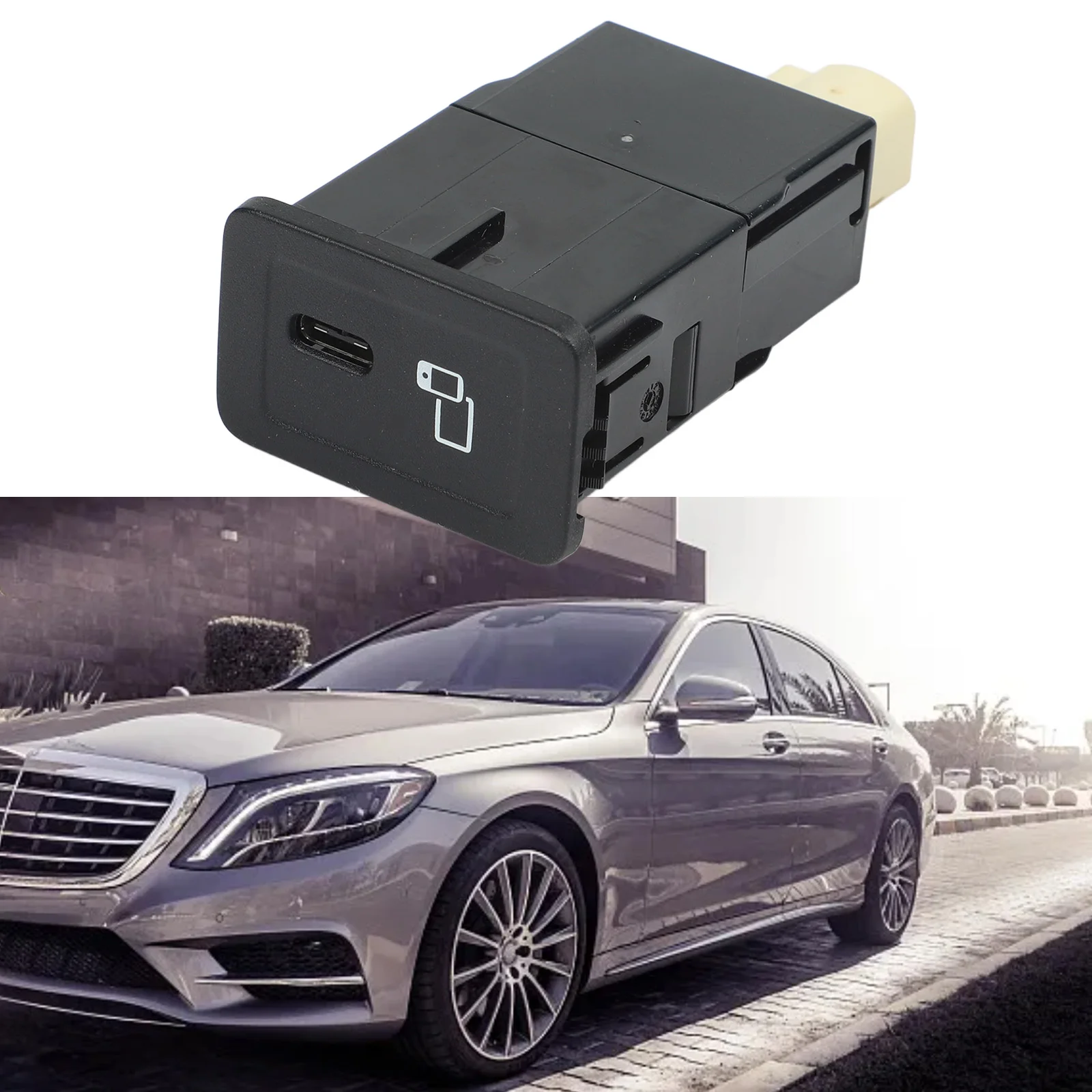 Part Name A2478203802 Car USB Interface ABS Material Black Color Non-deformation For Mercedes for A Class Part