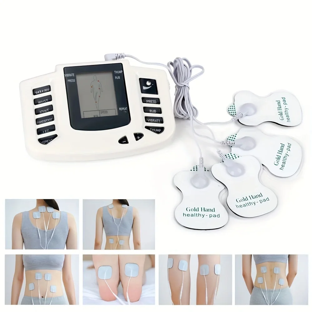 Full Body Tens Muscle Electrostimulator EMS Acupuncture Therapy Massage Relax Digital Meridian Physiotherapy Apparatus Full Set