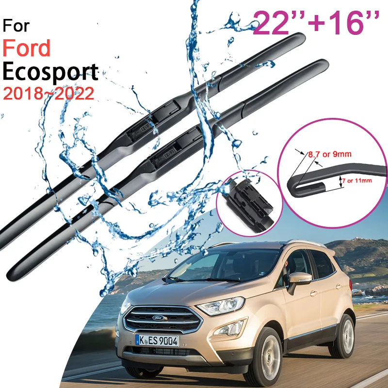 

Car Front Windshield Wiper Blades for Ford Ecosport 2018 2019 2020 2021 2022 Frameless Durable Rubber Snow Scraping Accessories