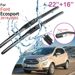 Car Front Windshield Wiper Blades for Ford Ecosport 2018 2019 2020 2021 2022 Frameless Durable Rubber Snow Scraping Accessories