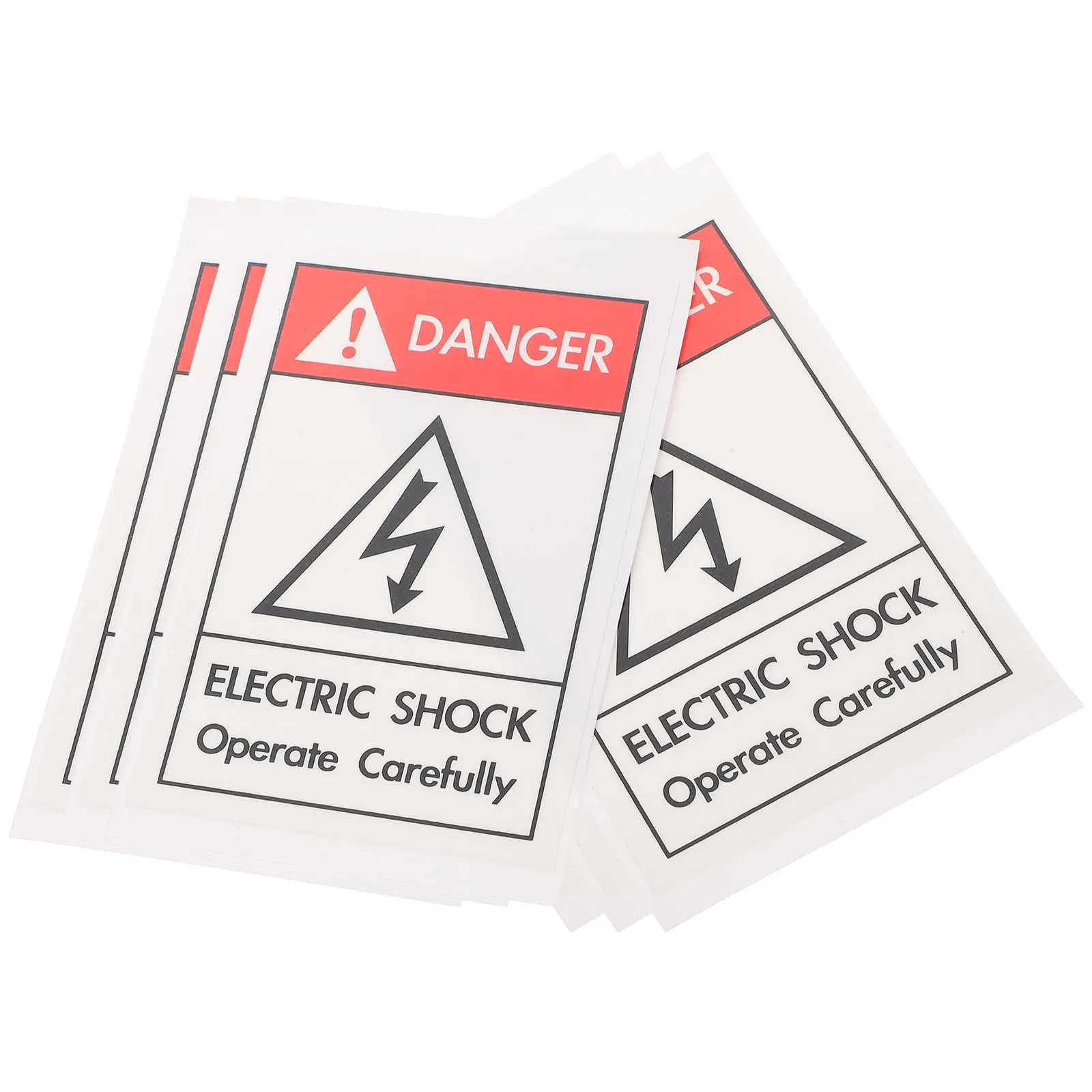 6Pcs Dangerous Zone Keep Clear Warning Signs Strong Adhesive Safety Stickers for Home Office Construction Sites Traffic Safety