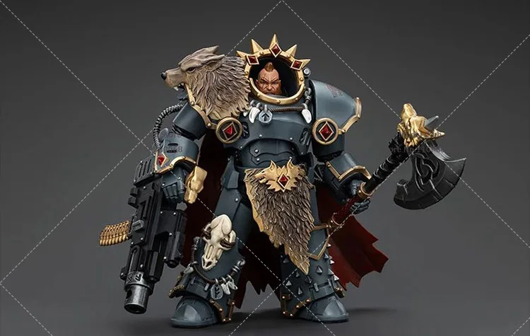 JOYTOY Warhammer Horus Heresy 1/18 Scale Space Wolves Hvarl Red-Blade Power Axe Combat Shield Legion Praetor Action Figure Doll