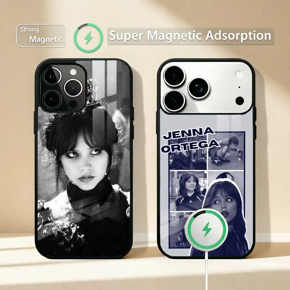Popular Actress J-Jenna Ortega Phone Case For iPhone17,16,15,14,13,12,11 Plus,Pro Supports Magnetic Wireless Charging
