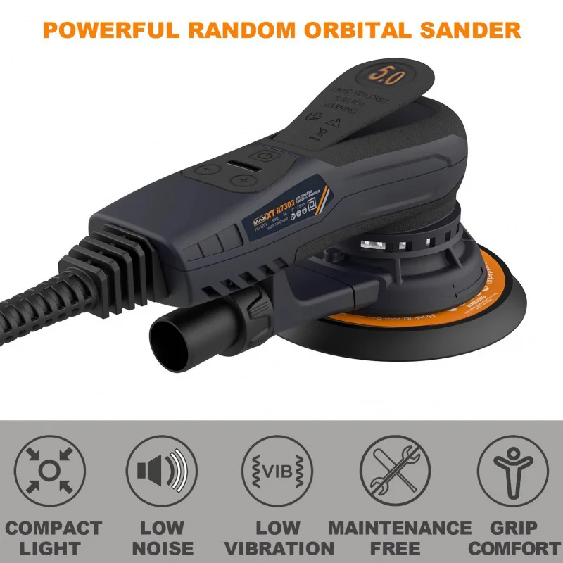 MAXXT 6Inch 150mm Power Sanding Machine Electric Orbital Sander Central Vacuum Brushless Motor Sander Orbital Car Polisher