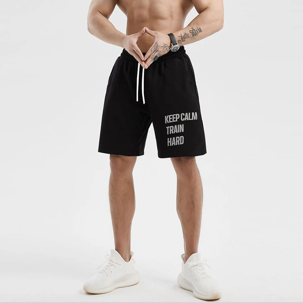 

Summer New Men's Letter Sports Gym Shorts American Retro Fashion Trend Street Hip-Hop Loose Breathable Niche Men's Bottoms
