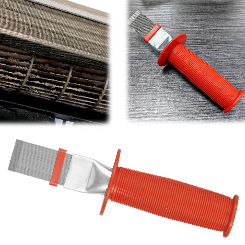 Straightening Cleaning Brush Rake Tool Brush Condenser Radiator Fin Brush Cleaner Refrigerator Coil Cleaning Brush for Radiator view 3