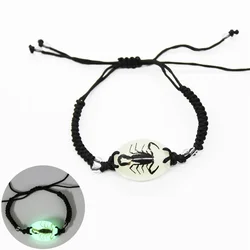 Ladybug Scorpion Ant Spider Insect Bracelet for Women Men Unisex Couple Gothic Punk Luminous Woven  Jewelry