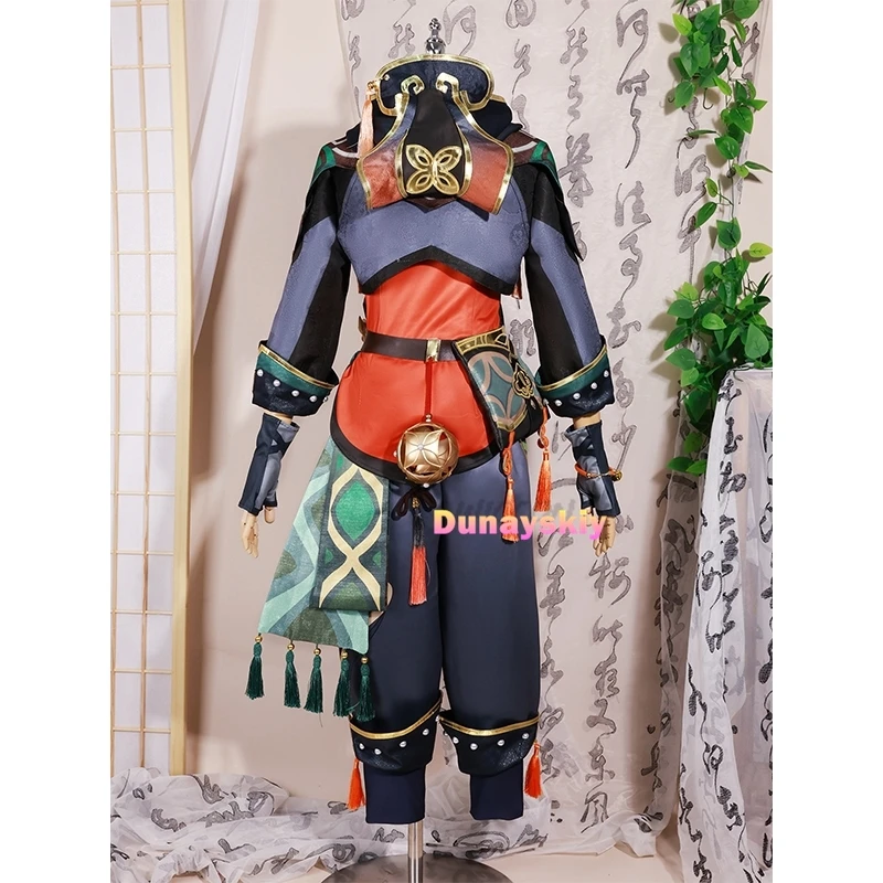 Spiel Genshin Impact Gaming Cosplay Kostüm Ga Ming Komplettes Set Cosplay Outfit Liyue Lion Boy Jiaming Jia Ming Set Perücke Schuhe Requisiten