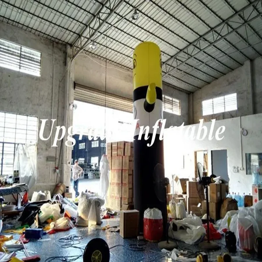 4 mH New Cheaper Advertising Inflatable Tube Man/Standing Inflatable Balloon With Customized LOGO and Air Blower