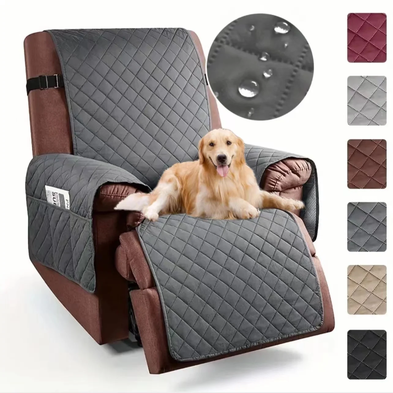 

1pc Waterproof Recliner Chair Cover, Reclining Couch Covers For Pets, Dogs, Recliner Couch Slipcover Furniture Protector