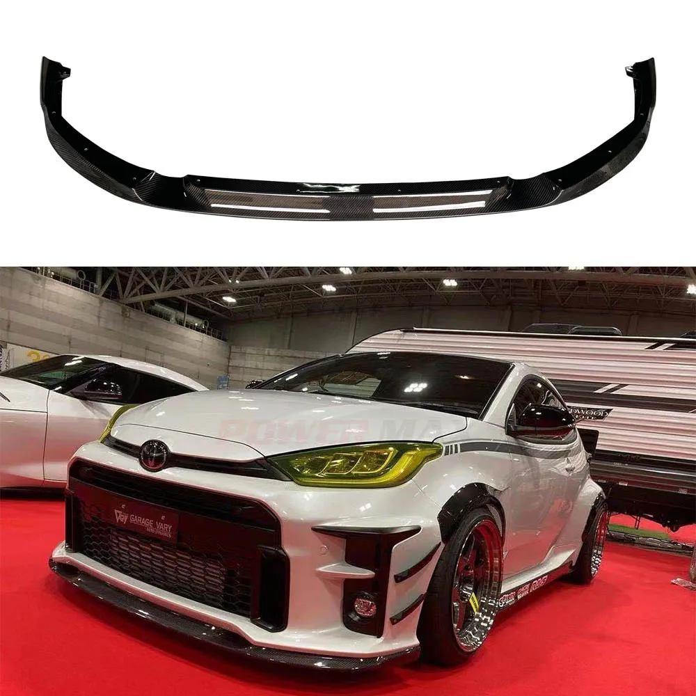 Carbon Fiber GV Style Front Bumper Lip  Fits  For Toyota GR Yaris Front Splitter