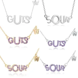 Olivia Sour Guts Series Necklace Fashion Singer Inspired Summer Gifts for Women Fans Best Friend Sister Souvenir Accessories