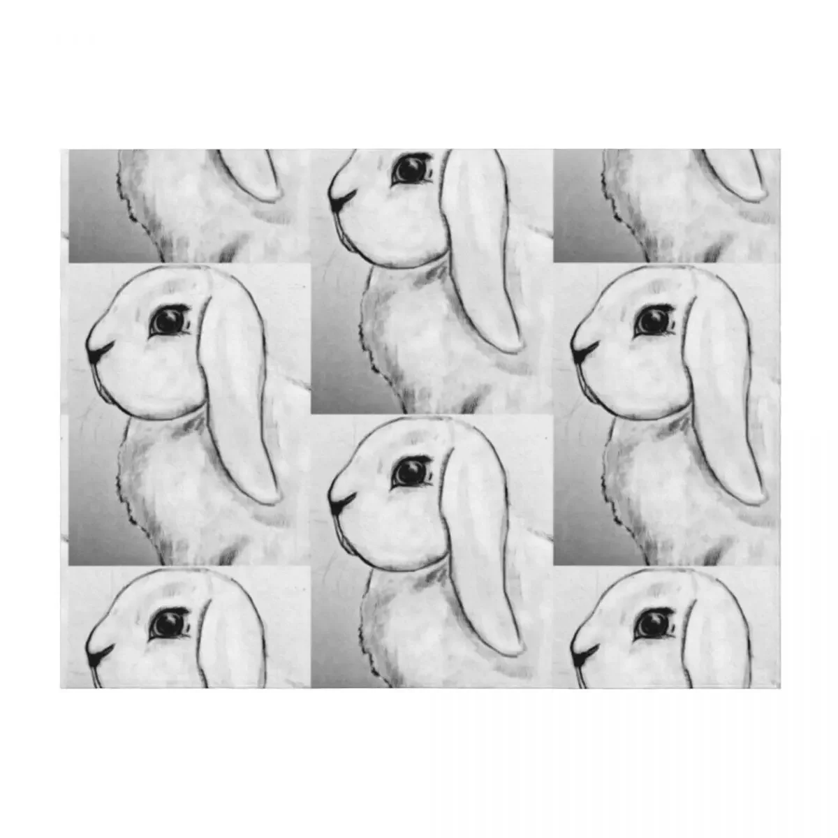 

White Lop Bunny Rabbit Throw Blanket Blankets For Bed for winter Luxury Thicken Plaid Blankets