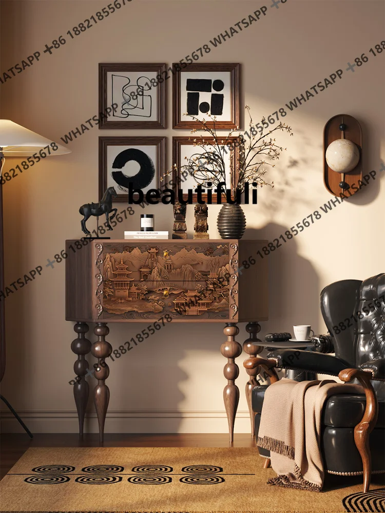 texture architectural decoration cabinet small apartment living room sofa side cabinet entrance table bedroom storage locker