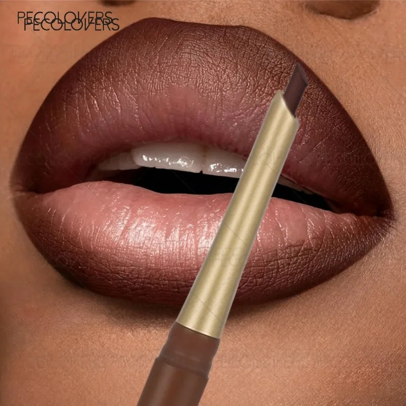 Brown Tube Slanted Lip Liner, Outlines The Lip Contours, Plump and Charming, Waterproof, Essential for Dates, Lip Cosmetic