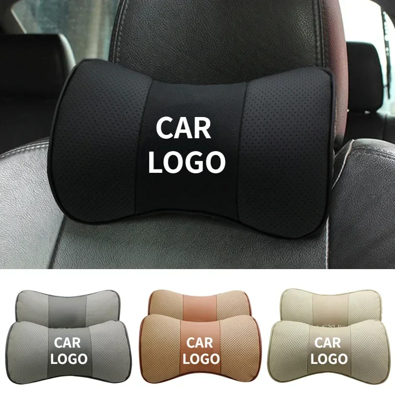 

2pcs Car Seat Headrest Neck Pillow for Badge Interior Accessories IS300 GX470 RX450 ES300 ES330 ES350 GX460 CT200H NX300