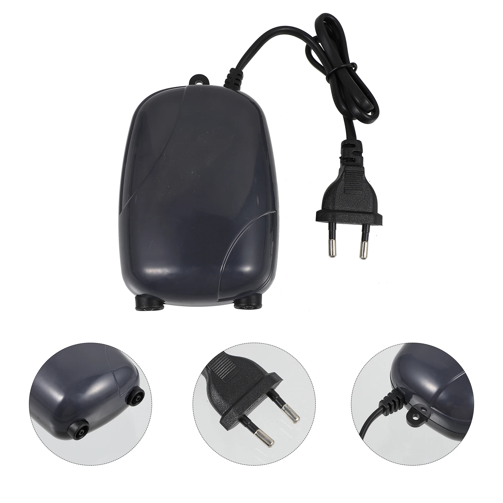 

1pc Mini Oxygen Pump For Aquarium Fish Tank Air Aerator Durable Quiet Efficient Eu Plug Home Tank Supply Accessory