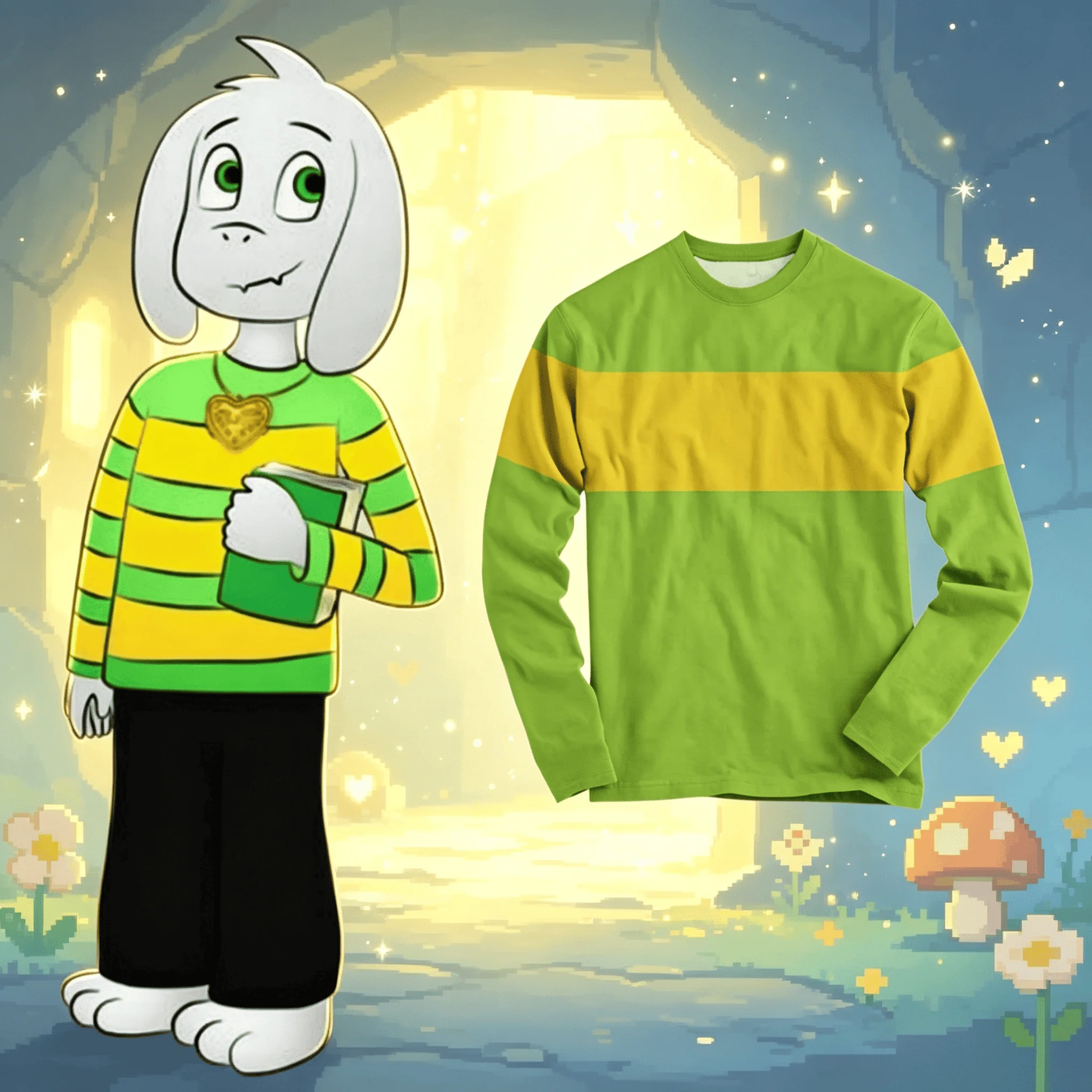 Undertale Deltarune Rundhals-T-Shirt Langarm Freizeit-Sportbekleidung für Paare Herren Damen Atmungsaktives Schnelltrocknendes Langarm-T-Shirt – Detail 3