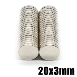 2/5/10/20/50 Stuks 20x3 NdFeB Neodymium Magneet Super krachtige Kleine Ronde Permanente Schijf Magnetische imanes 20x3