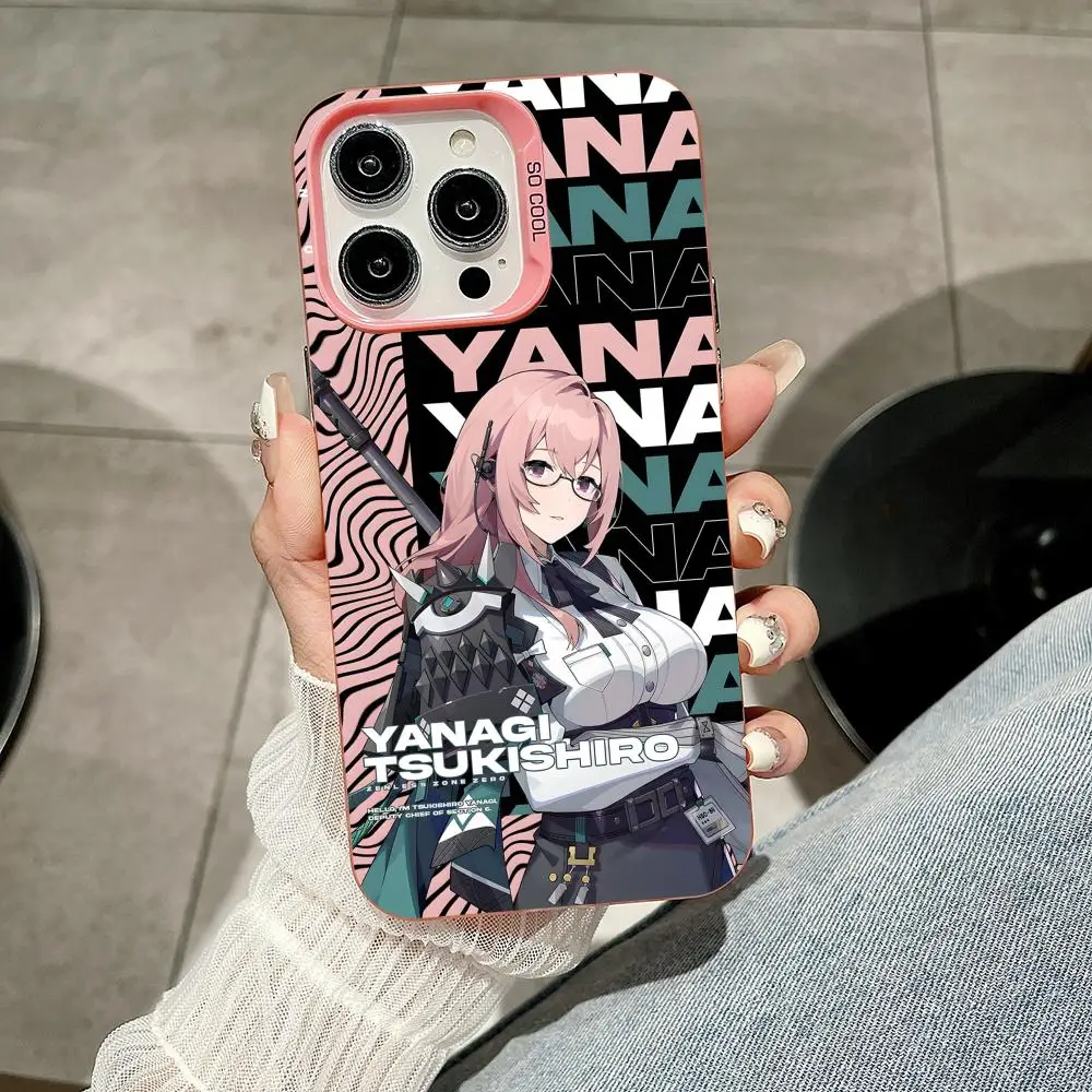 Zenless Zone zéro Yanagi coque de téléphone pour iPhone 17 16 15 14 13 12 11 X XR XS 8 7 Pro Max Plus translucide rose couverture jolie