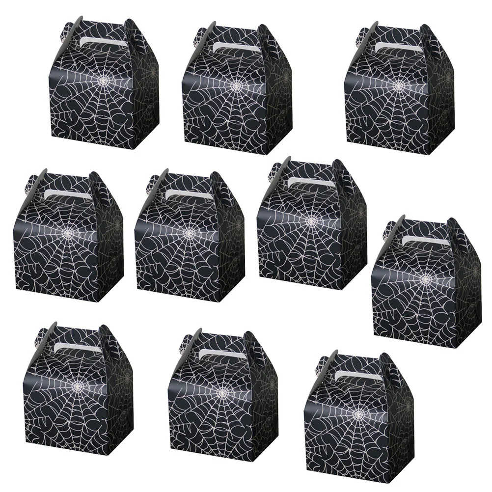 

20pcs Candy Boxes Halloween Spider Web Treat Boxes For Party Favor Kids Birthday Decorations Diy Assemble Flat Shipping