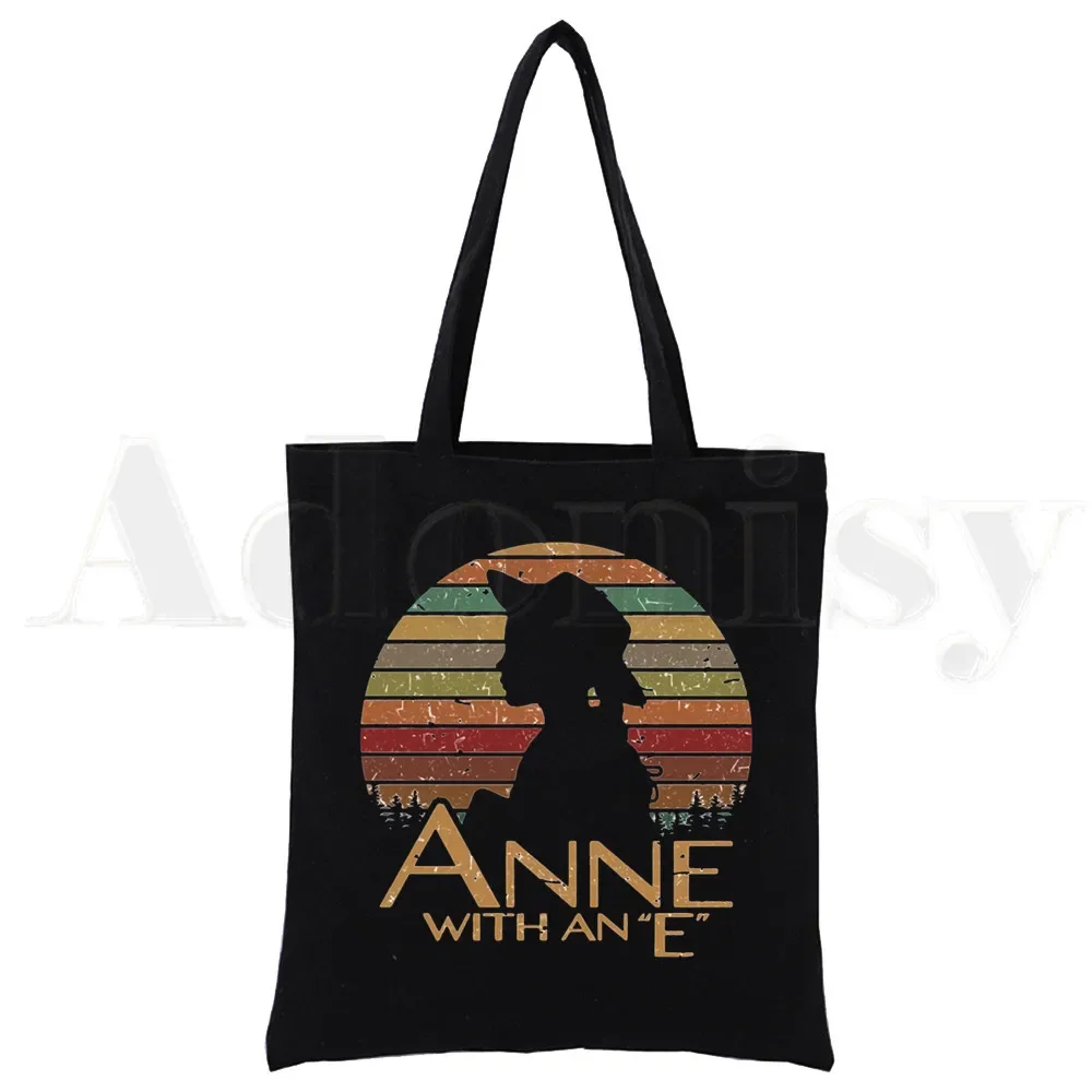 

Anne Shirley Green Gables Handbags Custom Canvas Tote Bag Print Daily Use Reusable Travel Casual Shopping Bag