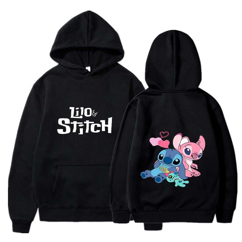 Lilo Stitch Hoodies Men Women Autumn Winter Hooded Pullover Sweatershirt Boys Girls Student Hip Hop Hoddie Sweatshirts