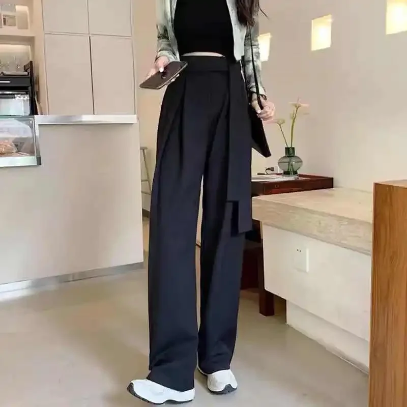 Pants for Women Long Korean Fashion With Pockets Woman Trousers 90s Autumn Casual Harajuku Original Slacks One Size Clothing G