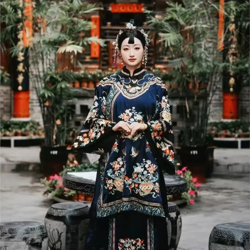 

Ethnic traditional clothing Han heavy printing women's cloak dress and skirt sets