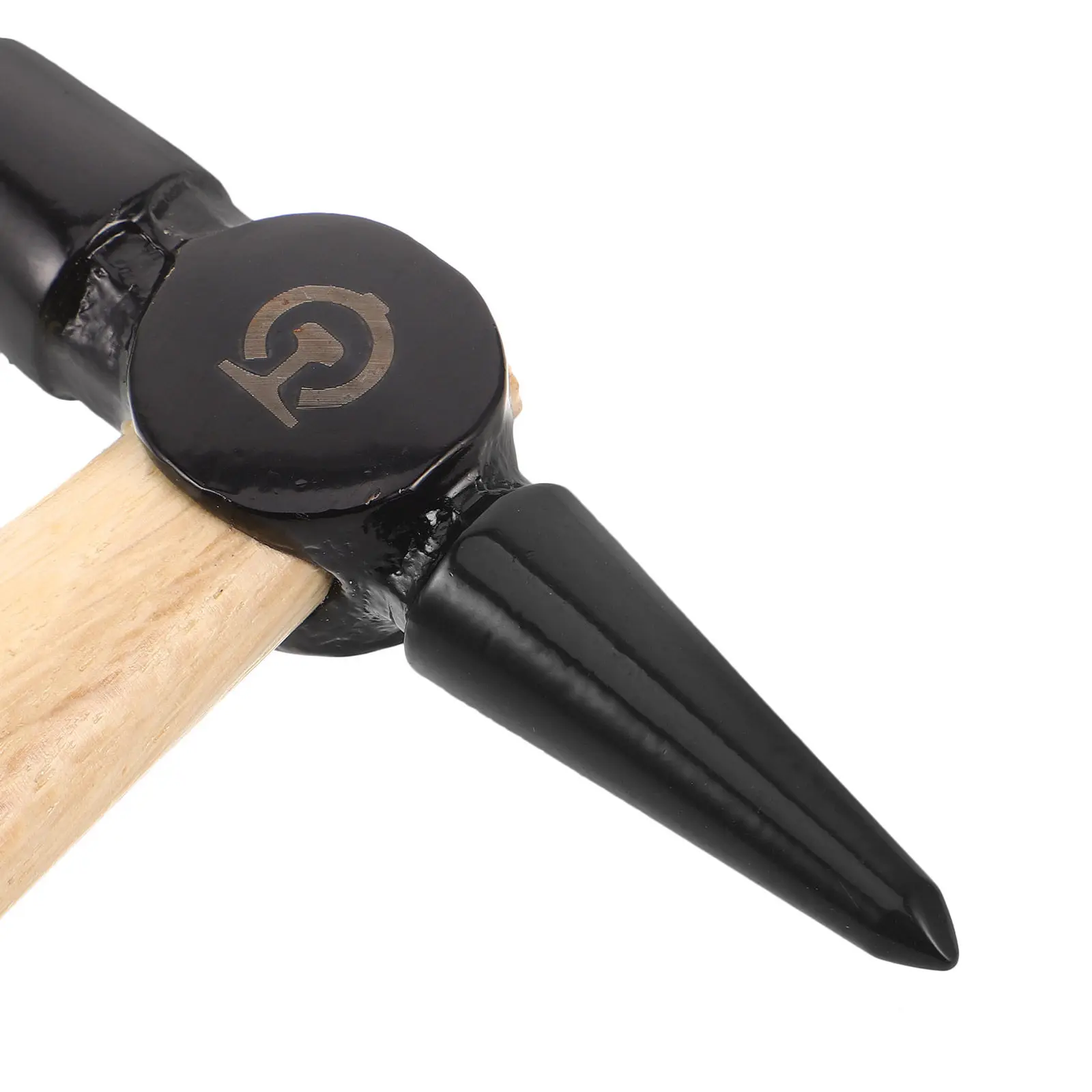 Martillo de inspección ferroviaria de alta resistencia con punta, de 40 cm, de acero, con mango de madera, para mantenimiento de locomotoras y embarcaciones
