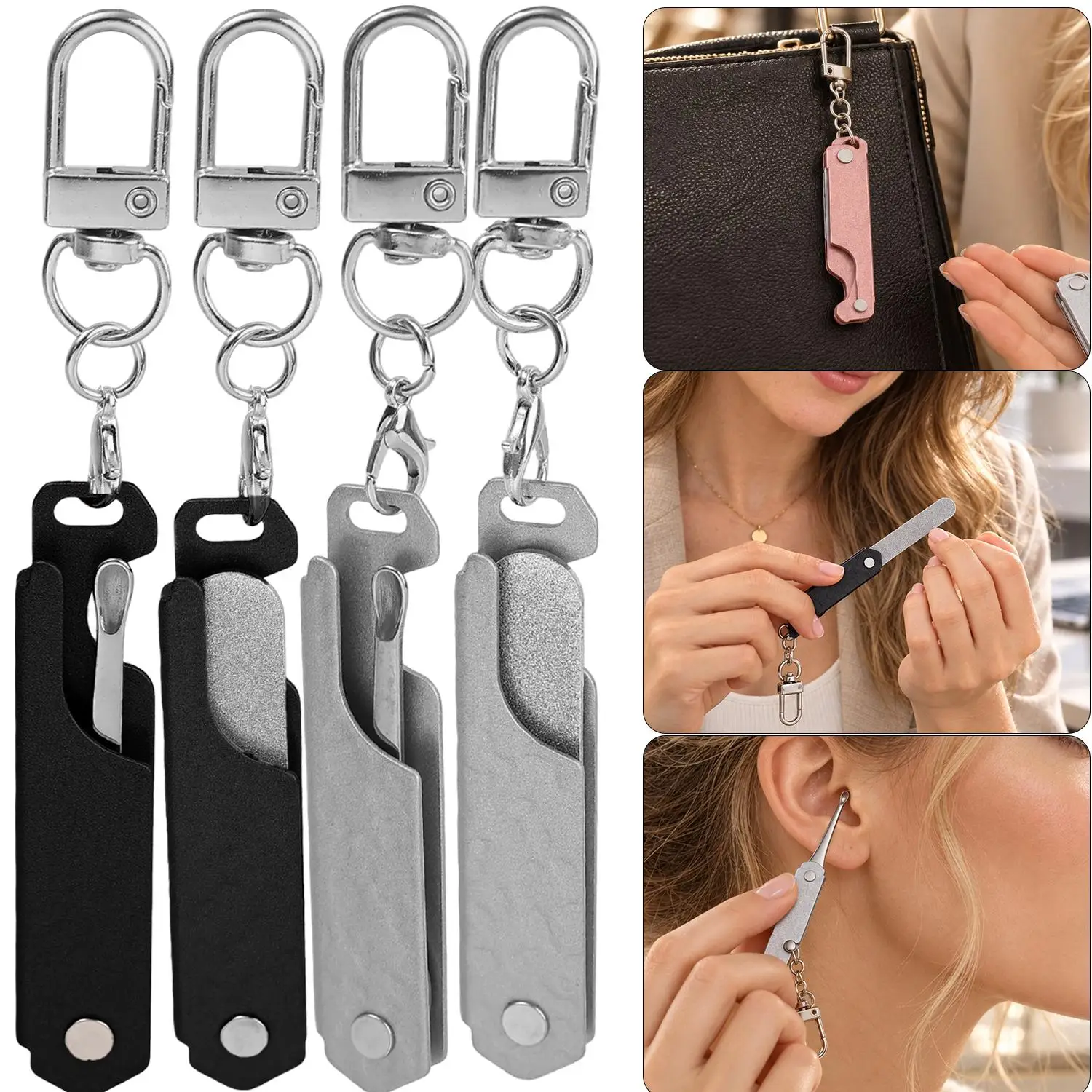 Stainless Steel Folding Nail File Strip for Portable Home Use Easy Carry Manicure File Nail Grinding Tool Beauty Nail Care Tools